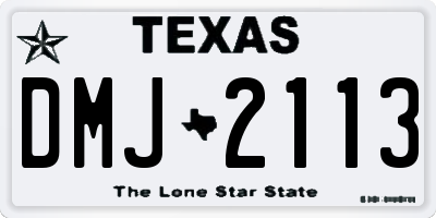 TX license plate DMJ2113