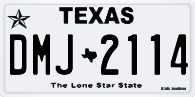 TX license plate DMJ2114