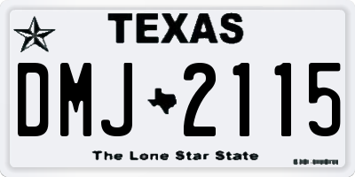 TX license plate DMJ2115