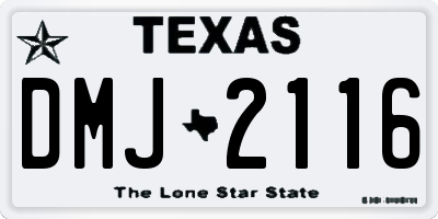 TX license plate DMJ2116