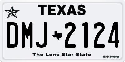 TX license plate DMJ2124