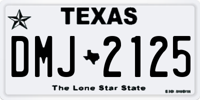 TX license plate DMJ2125