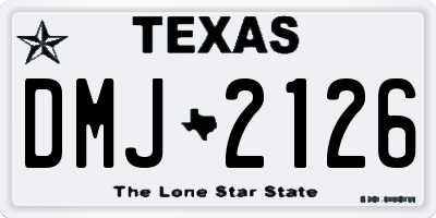 TX license plate DMJ2126