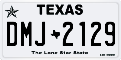 TX license plate DMJ2129