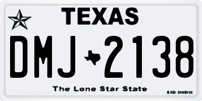 TX license plate DMJ2138