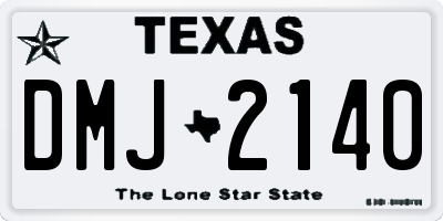 TX license plate DMJ2140