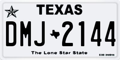 TX license plate DMJ2144