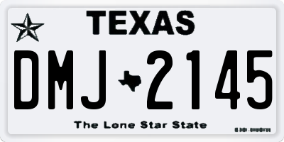 TX license plate DMJ2145