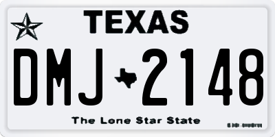 TX license plate DMJ2148