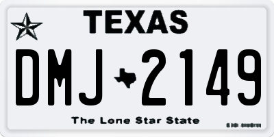 TX license plate DMJ2149