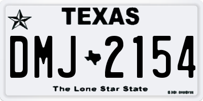 TX license plate DMJ2154