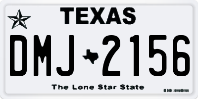 TX license plate DMJ2156