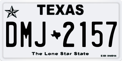 TX license plate DMJ2157