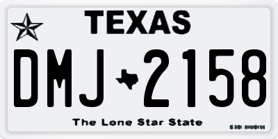 TX license plate DMJ2158