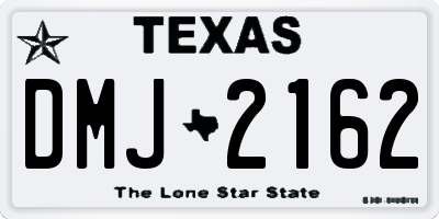TX license plate DMJ2162