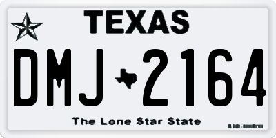 TX license plate DMJ2164