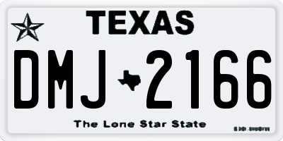 TX license plate DMJ2166