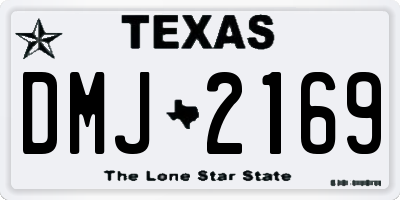 TX license plate DMJ2169