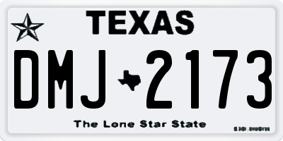 TX license plate DMJ2173