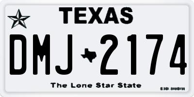 TX license plate DMJ2174