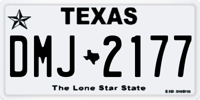 TX license plate DMJ2177