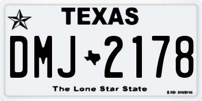 TX license plate DMJ2178
