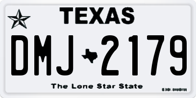 TX license plate DMJ2179