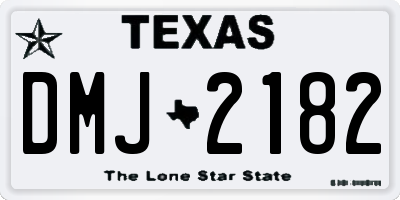 TX license plate DMJ2182