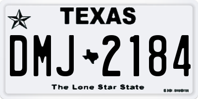 TX license plate DMJ2184