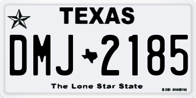 TX license plate DMJ2185