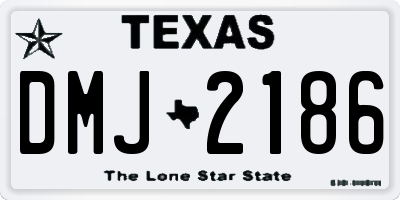 TX license plate DMJ2186