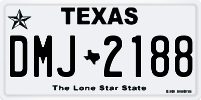TX license plate DMJ2188