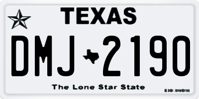 TX license plate DMJ2190