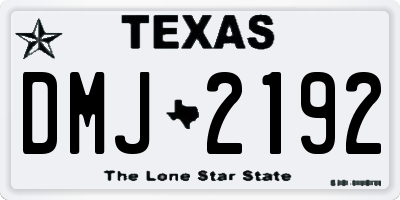 TX license plate DMJ2192
