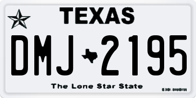 TX license plate DMJ2195