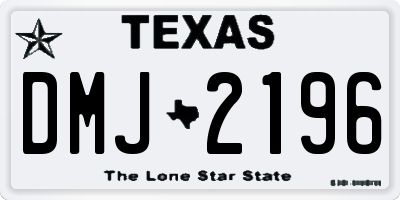 TX license plate DMJ2196