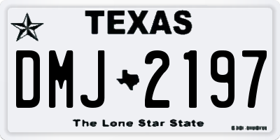 TX license plate DMJ2197
