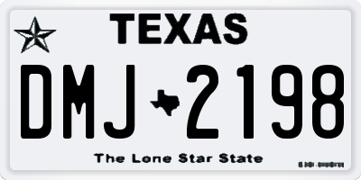 TX license plate DMJ2198