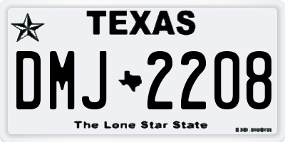 TX license plate DMJ2208