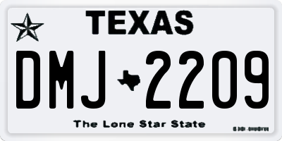 TX license plate DMJ2209
