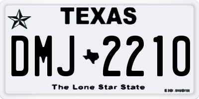 TX license plate DMJ2210