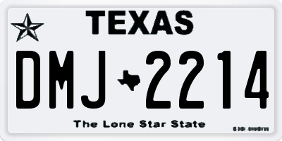 TX license plate DMJ2214