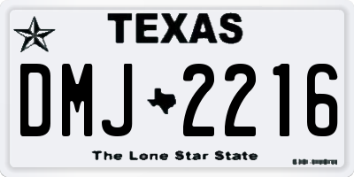 TX license plate DMJ2216