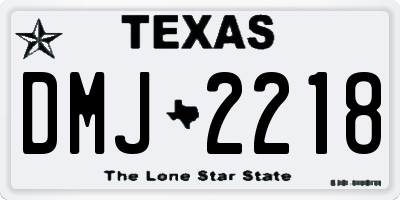 TX license plate DMJ2218