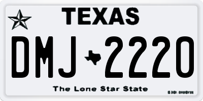 TX license plate DMJ2220