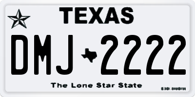 TX license plate DMJ2222