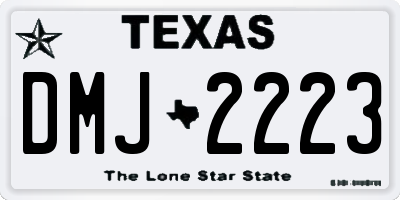 TX license plate DMJ2223