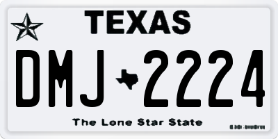 TX license plate DMJ2224