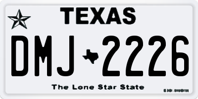 TX license plate DMJ2226