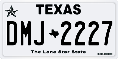 TX license plate DMJ2227